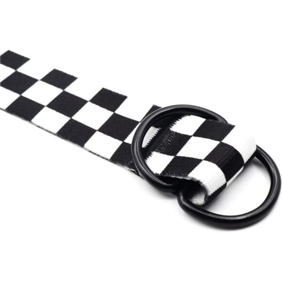 Canvas web belt double d ring buckle adjustable casual belt for jeans shorts pan - Picture 4 of 7